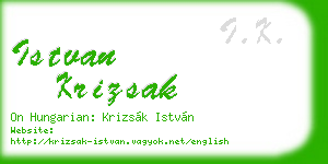 istvan krizsak business card