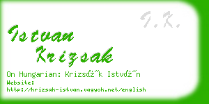istvan krizsak business card